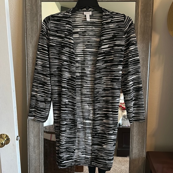 🖤 Chicos Cardigan. EUC. Chicos size 1/US size M. - Picture 1 of 6